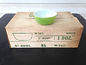 Brockway Glass Green Cereal Bowls 1 Dz.